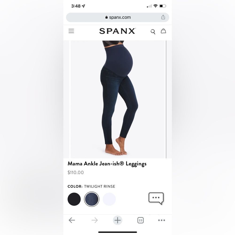 Spanx Mama Jean-ish Leggings (Maternity) Size S